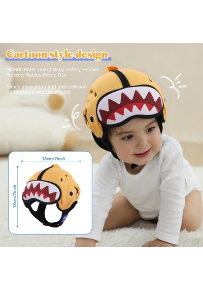 Mambobaby Bebek Koruma Başlığı - Köpekbalığı, Sarı
