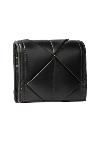 Calvin Klein Woven Flap Card Case, Ub1 Siyah Kadın Cüzdan