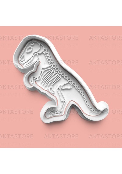 Dinozor Fosili Kurabiye Kalıbı Ve Şeker Hamuru Kalıbı 4'lü Set
