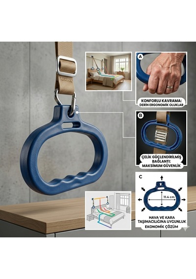 Microcase Ergonomik Çok Amaçlı Taşıma Ve Destek Tutacağı Kaydırmaz Güçlü Kavrama Aparatı Spor, Alışveriş Ve Endüstriyel Kullanıma Uygun 1 Adet - Al5876 Kırmızı