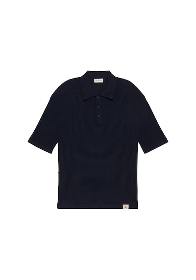 Calvin Klein Ss Smth Cttn Wffl Pamuklu Polo Yaka Lacivert Erkek T-shirt-8686 Lacivert