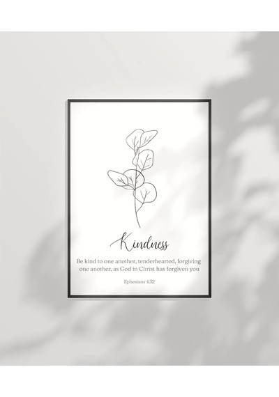 Çerçevesiz Poster Kindness Temalı Minimalist
