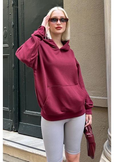 Bordo Oversize Cepli Sweatshirt Mg2207