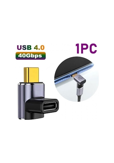 Çevirici Usb4 40 Gbps 90 Derece Typec Çevirici Dik Typec Çevirici