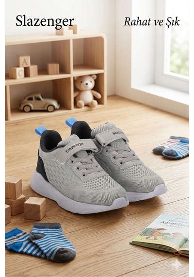 Slazenger Erkek Çocuğu Yazlık Terletmez Kaydırmaz Koku Yapmaz Full Ortopedik Tarz Hafif Yürüyüş Ayakkabısı Gri Slazenger Erkek Çocuğu Yazlık Terletmez Kaydırmaz Koku Yapmaz Full Ortopedik Tarz Hafif Yürüyüş Ayakkabısı Gri