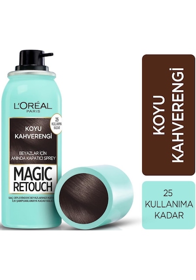 Loreal Magic Retouch Beyaz Kapatıcı Sprey Koyu Kahverengi 75 Ml (531755276)