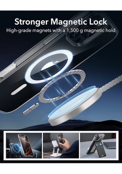 Esr Apple Uyumlu iPhone 16 Pro Max Halolock Magsafe Classic Hybrid Silikon Kılıf - Kamera Kontrol Buton Şeffaf