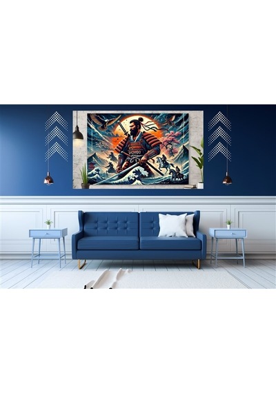 Ti-play Bushido Aile İçin Öl 60x90cm Modern Samuray Pvc Çerçevesiz Tablo