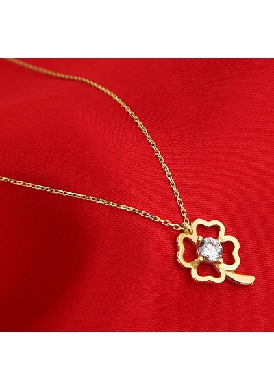 Kuyumcudukkani Yonca Kolye-20031-g-w Gold
