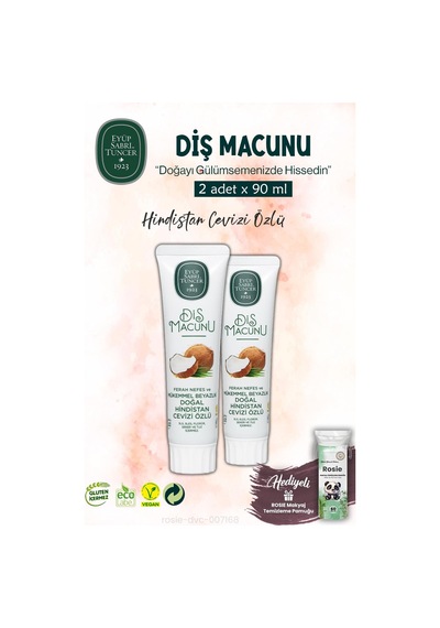 Hindistan Cevizi Özlü X2 Diş Macunu 90 Ml Ve Rosıe Beyazlık