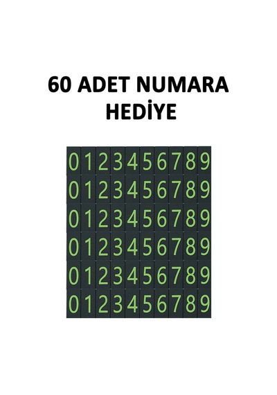 Metal Geçici Park Numara Levhası Gizlenebilir Tasarım, Gece Parlayan Rakamlar Mt6090