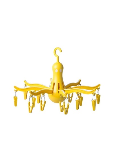 Ikea Pressa 16 Mandallı Katlanabilir Çamaşır Kurutma Askısı 40 X 26 Cm Sarı