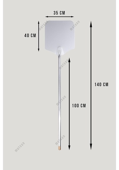 Alüminyum Pizza Fırın Küreği 35cm - Pizza Küreği Alüminyum 35 Cm - 100 Cm Alüminyum Saplı Diğer