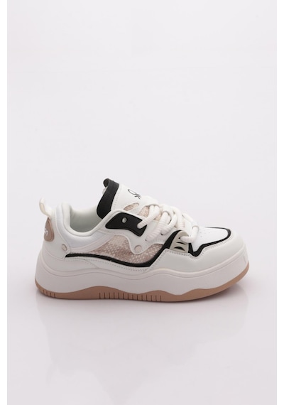 Benetton Bni-12157 Kadın Sneaker Ayakkabı Beyaz-siyah
