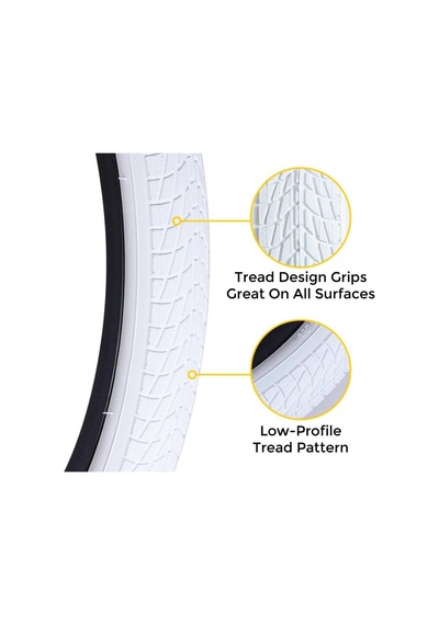 Raptor Beyaz Dış Lastik 20x1.95 Desen-p1023 20 Jant Beyaz Çocuk Bisikleti Dış Lastiği Düz Lastik