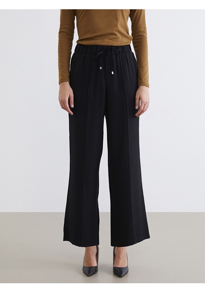 Lcw Everyday Siyah Beli Lastikli Kadın Pantolon