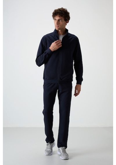 Tommy Life Troy İndigo Standart Kalıp Erkek Eşofman Takım - 85196 İndigo