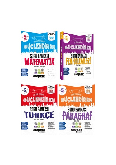 Ankara 2027 5. Sınıf Matematik + Fen Bilgisi + Türkçe + Paragraf Güçlendiren Soru Seti 4 Kitap Maarif Model