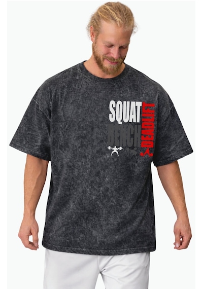Squat Bench Deadlift Fitness Bodybuilding Sporcu Baskılı Unisex O Siyah