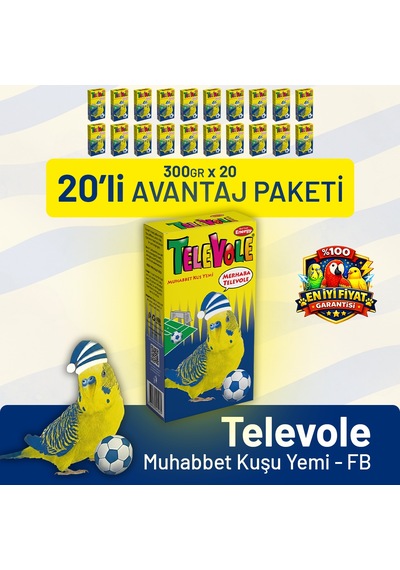 Televole Muhabbet Kuşu Yemi Fb - 20 Adet 300 G