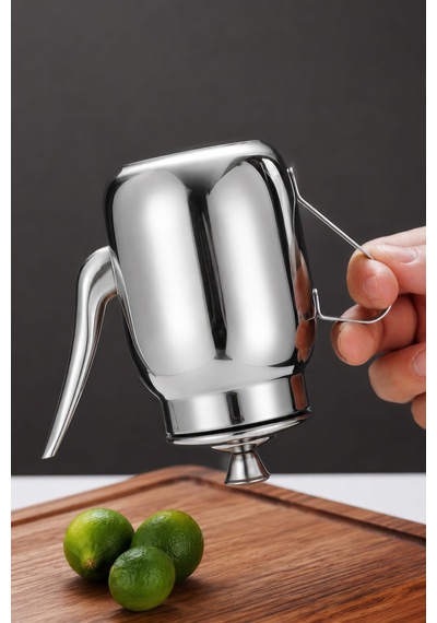 Komple Çelik Ufak Gümüş Renk 560 Ml Yağdanlık Sosluk Ve Sirkelik Cin995by