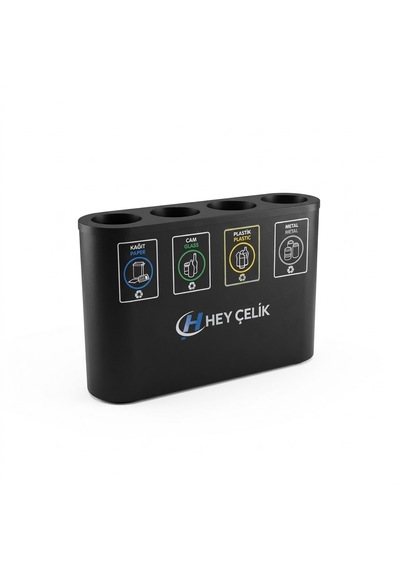 4 Lü Sıfır Atık Geri Dönüşüm Ünitesi Gd-904 Profesyonel Metal Atık Ayrıştırma Sistemi Hey Çelik