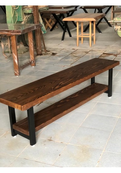 Bintaşmobilya Ceviz Rengi Kütük Ağaç Tv Sehpası 170X35.Cm