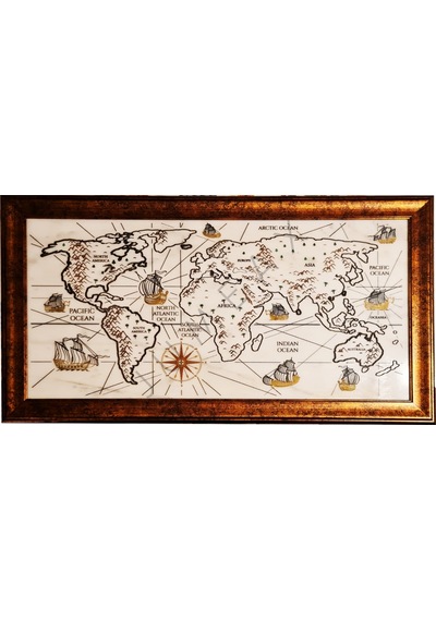 Jumeax Old Map Piri Reis Mermer Tablo
