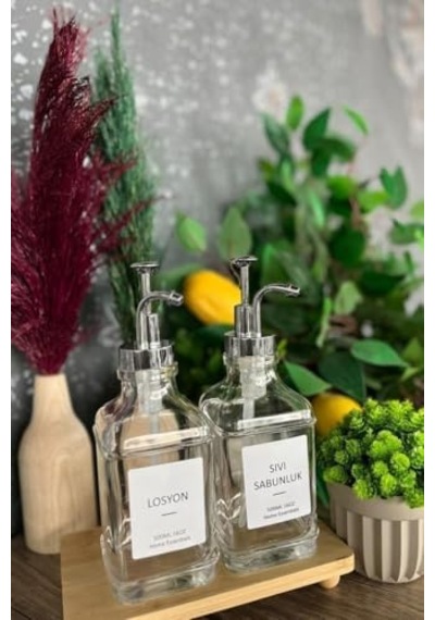 2 Li Cam Sıvı Sabun Ve Losyon Etiketli Gümüş Tıpalı Deterjan Şişesi Sabunluk 500 Ml - 2112020-s C1-1-289 000 Açık Krem 2 Li Cam Sıvı Sabun Ve Losyon Etiketli Gümüş Tıpalı Deterjan Şişesi Sabunluk 500 Ml - 2112020-s C1-1-289 000 Açık Krem