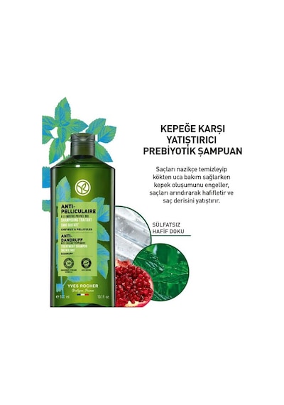 Yves Rovher Kepeğe Karşı Etkili Yatıştırıcı Prebiyotik Şampuan 300 ML