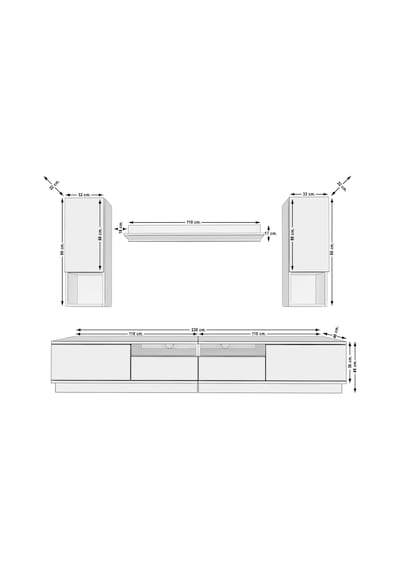 Decoraktiv Trendstyle 5220das Slm Tv Ünitesi Tv Sehpası Ceviz
