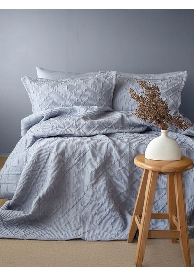 Bedline Tek Yatak Örtüsü Çift Kişilik Zen İndigo 230x240 Cm