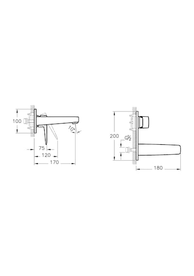 Artema A4273834 Root Square Sıva Üstü Grubu Ankastre Lavabo Bataryası