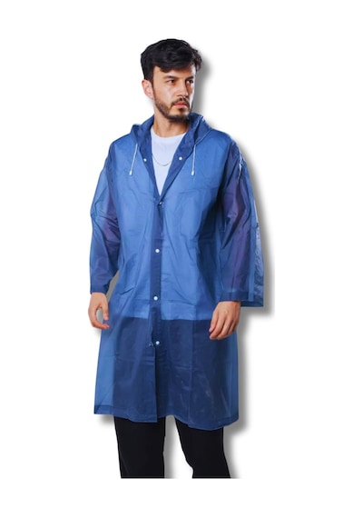Kadın Erkek Yağmurluk Kapüşonlu Çıtçıtlı Eva Lacivert Yağmurluk Bymmrc881r04 Lacivert