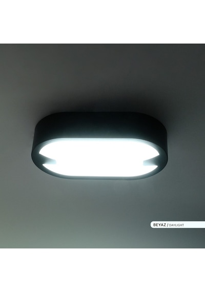 ACK 15W LED Duvar Armatürü 6500K Beyaz Işık Dekoratif Dış Mekan B Diğer