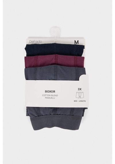 Defacto - Regular Fıt 3'lü Boxer E0023AX24WN Mor