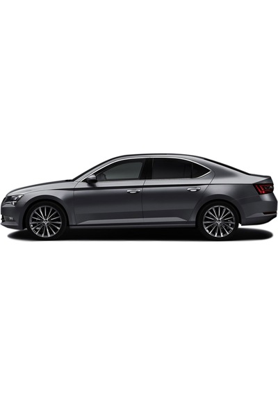 Skoda Super B Krom Cam Çerçevesi Tam Tur 2015+ Paslanmaz 12 Parça