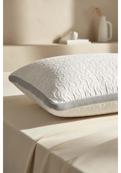Liena Kapitone Klimalı Yastık 50x70 Cm Beyaz