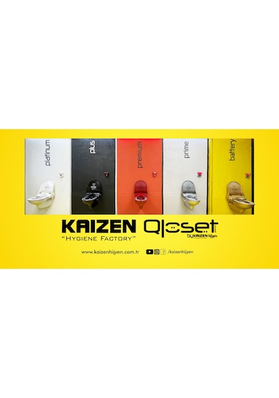 Kaizen Hijyen Akülü Beyaz Fotoselli Hijyenik Klozet Kapak Sistemi