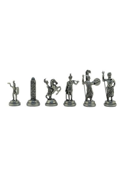 Gifthome Metal Satranç Takımı-seti orta yunan antik sandıklı Masi