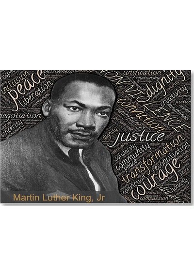 Cakasepetim Martin Luther King Jr Ve İlkeleri Ahşap Mdf Tablo