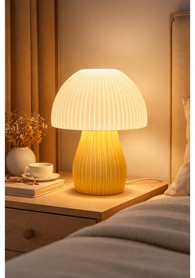 Elegant Abajur - Özel Tasarım Modern Ve Şık Masa Lambası - Gold Beyaz - Gold