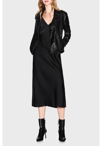 Armani Exchange Bayan Deri Ceket Xw001433 Af16618 Uc001 Siyah Siyah