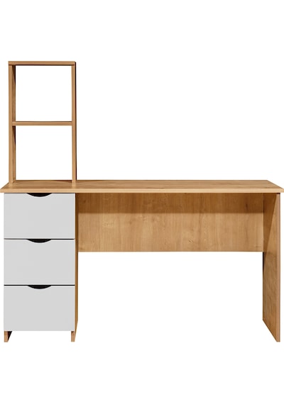 Ranza, Litera Ranza Dolap Çalışma Masası Açık Ceviz-Beyaz + 1 Adet Comfort Yatak 90 x 190 Cm Ranza, Litera Ranza Dolap Çalışma Masası Açık Ceviz-Beyaz + 1 Adet Comfort Yatak 90 x 190 Cm