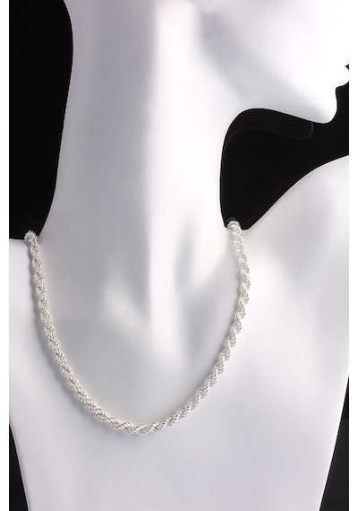 Omar Silver Unisex Halat Gümüş Zincir 5 Mm Elmas Kesim Gümüş Koly