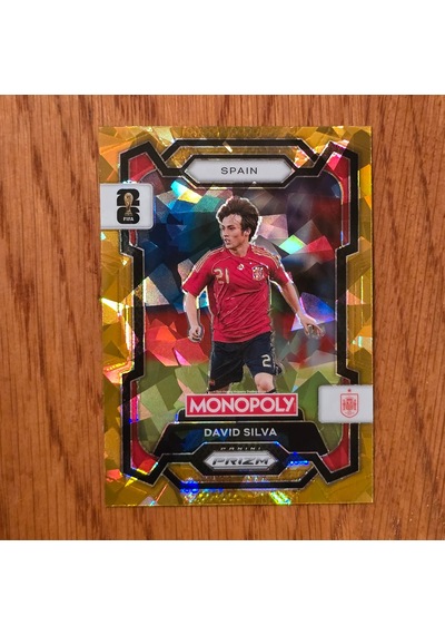 Panini Monopoly Prizm David Silva Gold Cracked Ice Oyun Kartı No.42