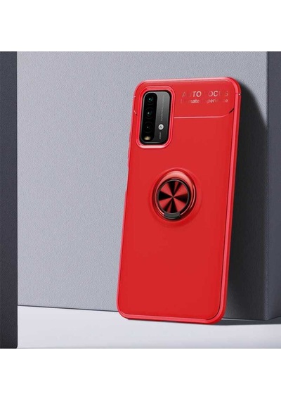 Xiaomi Redmi 9t Kılıf Zore Ravel Silikon Kapak Kırmızı