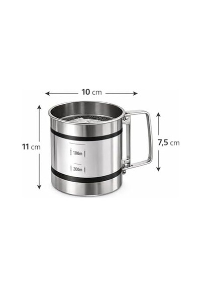 Paslanmaz Çelik Un Ve Pudra Şekeri Eleği Tek Elle Kullanılan Otomatik Elek, 3 Fincan Kapasiteli Flour Sifter, İnce Eleme İçin Dayanıklı Mutfak Aleti, Kek, Kurabiye Ve Pasta Yapımı İçin