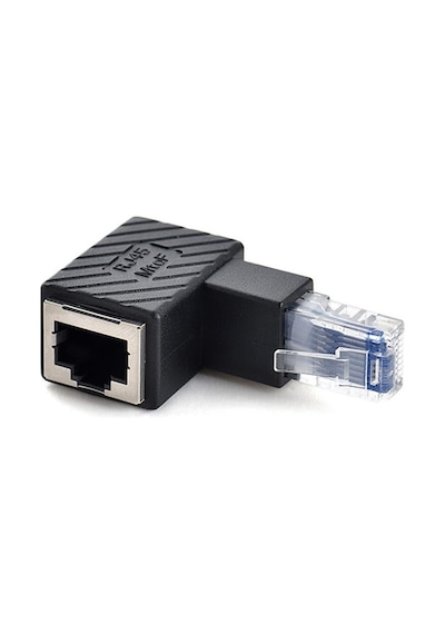 5237 Rj45 Dişi Erkek 90 Cat İnternet Kablo Uç Çevirici Adaptör