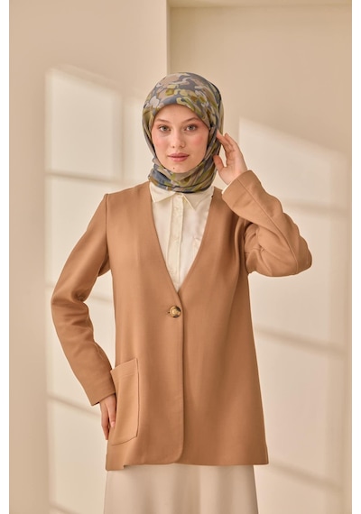 Silk Home Aura Eşarp 140005-13 Zümrüt Yeşili, Sütlü Kahve, Beyaz